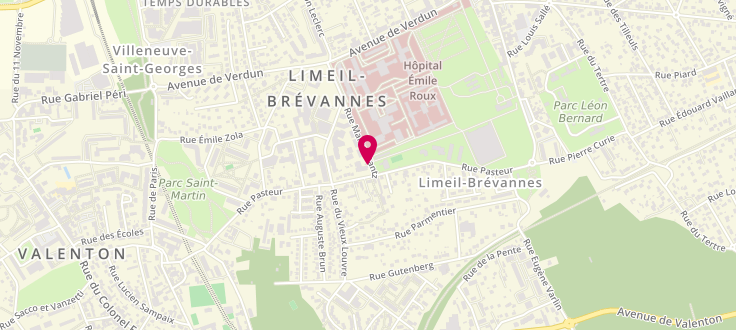 Plan de Centre de PMI de Limeil Brévannes, 24 Rue Marius-Dantz, 94450 Limeil-Brévannes