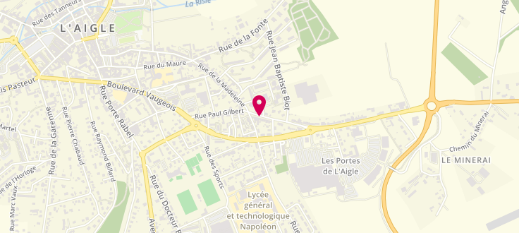 Plan de Centre de PMI de l'Aigle, Bâtiment Ile de France<br />
Rue Georges Lochon, 61300 L'Aigle