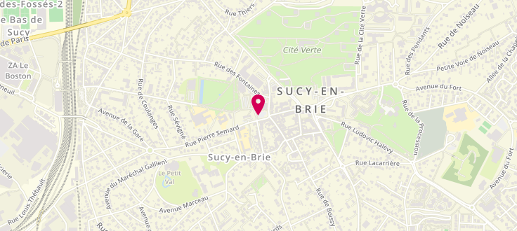 Plan de Centre de PMI de Sucy en Brie, Promenade Édouard-Garciot, 94370 Sucy-en-Brie