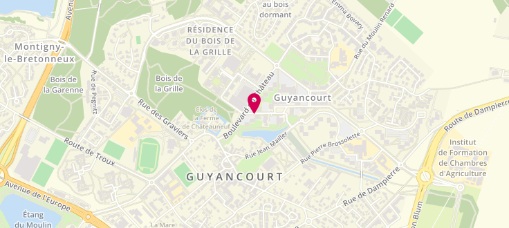Plan de Centre de PMI de Guyancourt, 1 Rue Louis Pasteur, 78280 Guyancourt