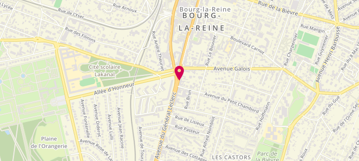 Plan de Centre de PMI de Bourg la Reine - Général Leclerc, 143 Avenue du Général Leclerc, 92340 Bourg-la-Reine
