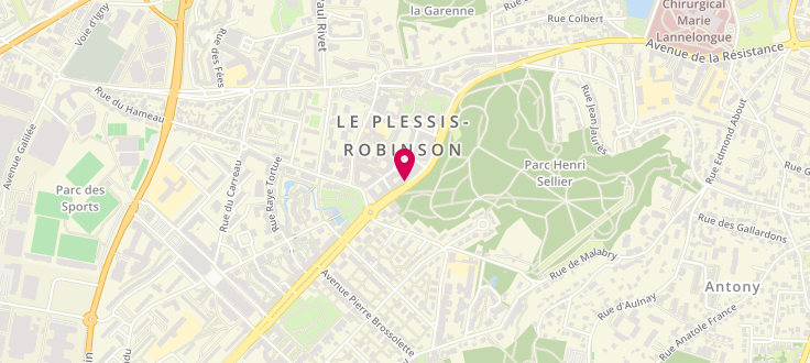Plan de Centre de PMI de Plessis Robinson, 26 Avenue Charles-De-Gaulle, 92350 Le Plessis-Robinson