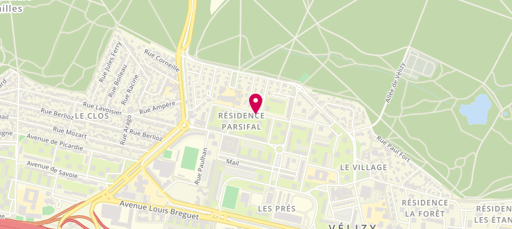 Plan de Centre de PMI de Vélizy, 4 bis, rue Clément Ader, 78140 Vélizy