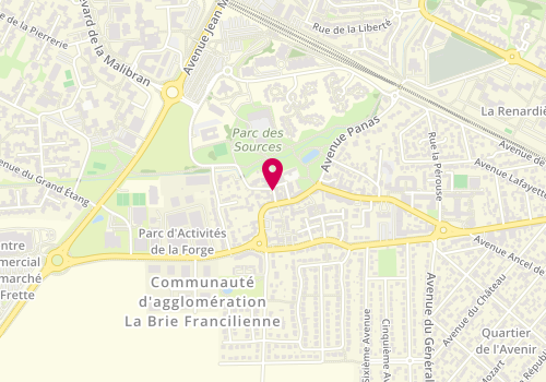 Plan de Maison Départementale des Solidarités de Roissy-en-Brie, 30 Rue de la Gare-d'Émerinville, 77680 Roissy-en-Brie