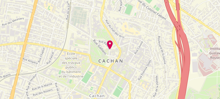 Plan de Centre de PMI de Cachan - Raspail, 4 Rue Raspail, 94230 Cachan