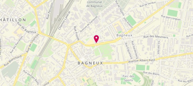 Plan de Centre de PMI de Bagneux - Gabriel Péri, 13 Avenue Gabriel Péri, 92220 Bagneux