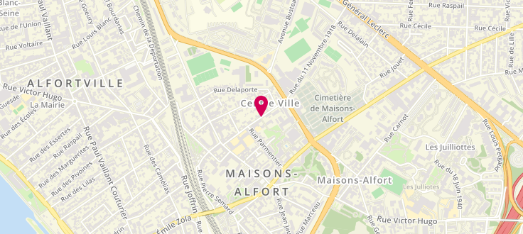 Plan de Centre de PMI de Maisons Alfort, 20 Rue Paul-Vaillant-Couturier, 94700 Maisons-Alfort