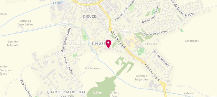 Plan de Centre Médico-Social de Dieuze, 151 Chemin du Pont Moreau, 57260 Dieuze