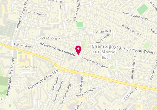 Plan de Centre de PMI de Champigny-sur-Marne - Abreuvoir, 8 Rue de l'abreuvoir, 94500 Champigny-sur-Marne