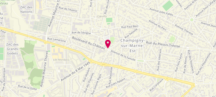 Plan de Centre de PMI de Champigny-sur-Marne - Abreuvoir, 8 Rue de l'abreuvoir, 94500 Champigny-sur-Marne