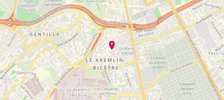 Plan de Centre de PMI de Kremlin Bicêtre, 24 Rue du 14-Juillet, 94270 Le Kremlin-Bicêtre