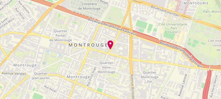Plan de Centre de PMI de Montrouge - Ginoux, 43-47 Avenue Henri-Ginoux, 92120 Montrouge