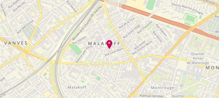 Plan de Centre de PMI de Malakoff - Avaulée, 4 Rue Augustine-Variot, 92240 Malakoff