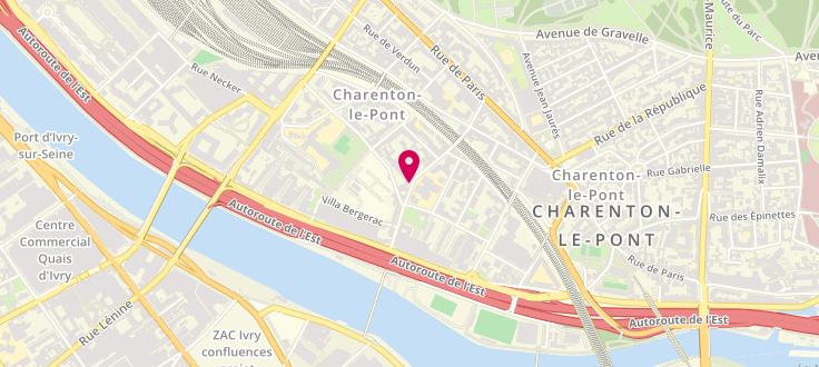 Plan de Centre de PMI de Charenton le Pont, 21 Bis Rue des Bordeaux<br />
Centre Alexandre-Portier, 94220 Charenton-le-Pont