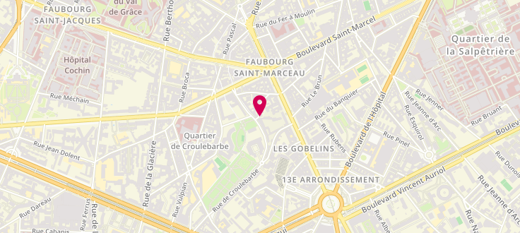 Plan de Centre de PMI de Paris - 13ième arrondissement, 17 Rue Gustave-Geffroy, 75013 Paris