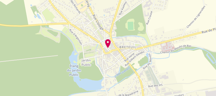 Plan de France services de Breteuil, Rue d'hückelhoven, 27160 Breteuil