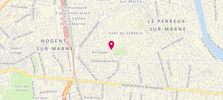 Plan de Centre de PMI de Le Perreux sur Marne, 4 Rue Jean-d'Estienne-d'Orves, 94170 Le Perreux-sur-Marne