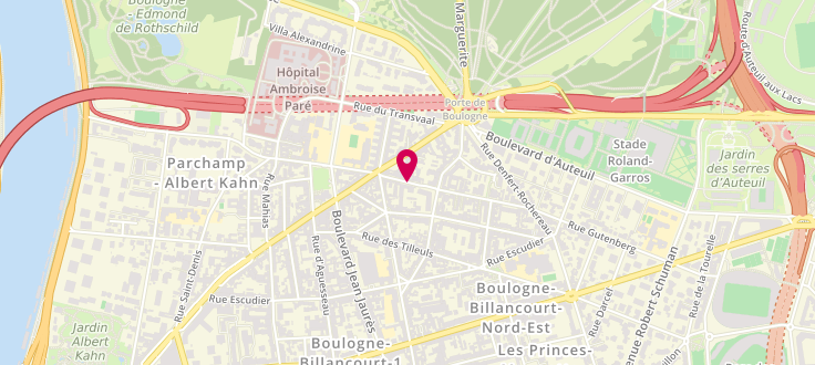 Plan de Centre de PMI de Boulogne Billancourt - Rochefoucauld, 8 Bis Rue De-La-Rochefoucauld, 92100 Boulogne-Billancourt