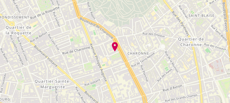 Plan de Centre de PMI - Charonne, 29 rue Robert et Sonia Delaunay, 75011 Paris