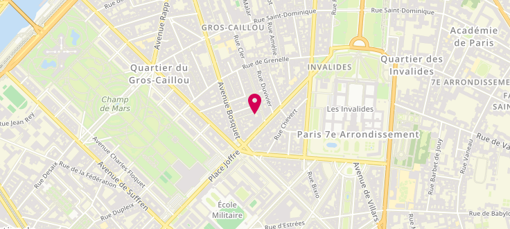 Plan de Centre de PMI de Paris - 7ème Arrondissement, 1 Bis Passage de la Vierge, 75007 Paris