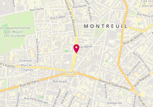 Plan de Centre de PMI de Montreuil - Résistance, 28 avenue de la Résistance, 93100 Montreuil