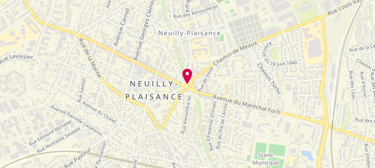 Plan de Centre de PMI de Neuilly Plaisance - Mermoz, 3 Square Jean-Mermoz, 93360 Neuilly-Plaisance