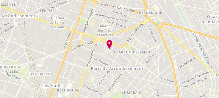 Plan de Centre de PMI de Paris - 3ème Arrondissement, 2 Bis Rue au Maire, 75003 Paris
