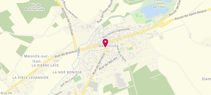 Plan de Centre médico-social de Mesnils-sur-Iton, 37 rue de verneuil, 27240 Damville