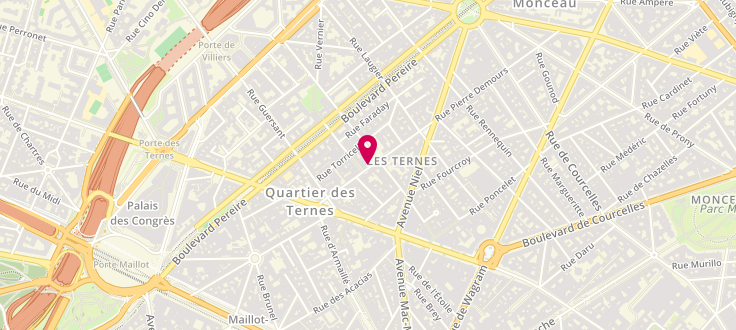 Plan de Centre de PMI de Paris - 17ème Arrondissement - Pierre Demours, 15 Rue Pierre-Demours, 75017 Paris