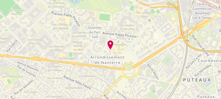 Plan de Centre de PMI de Nanterre - Jacques Decour, 9 Rue Jacques Decour, 92000 Nanterre