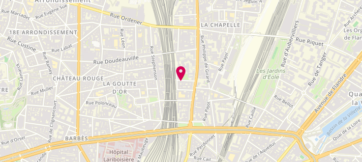 Plan de Centre de PMI de Paris - 18ème Arrondissement - Philippe de Girard, 5 Cité de la Chapelle, 75018 Paris