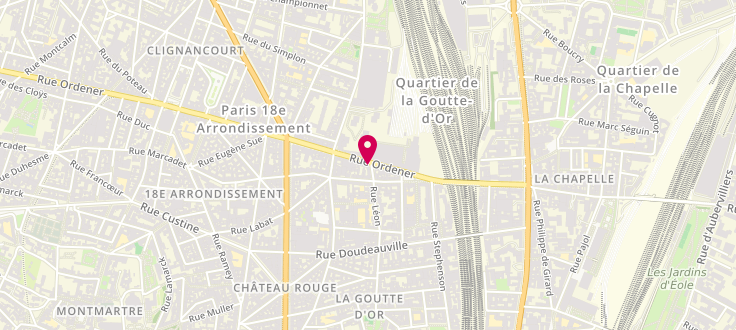 Plan de Centre de PMI de Paris - 18ème Arrondissement - Marcadet, 39 Rue Ordener, 75018 Paris