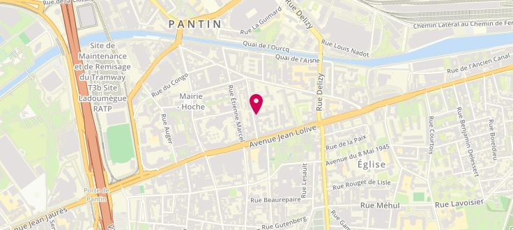 Plan de Centre de PMI de Pantin - Cornet, 10-12 rue Cornet, 93500 Pantin