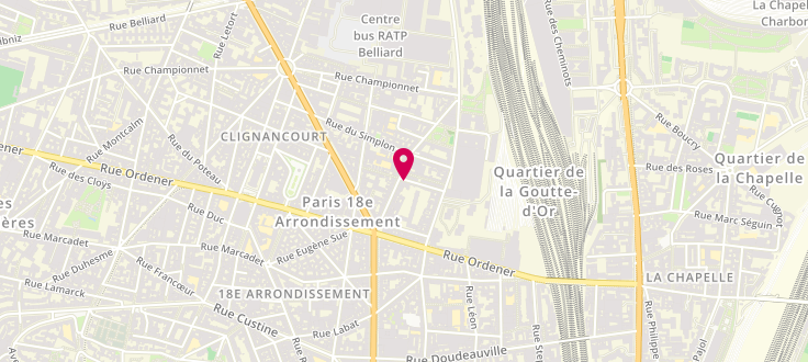 Plan de Centre de PMI de Paris - 18ème Arrondissement - Boinod, 23 Rue du Nord, 75018 Paris