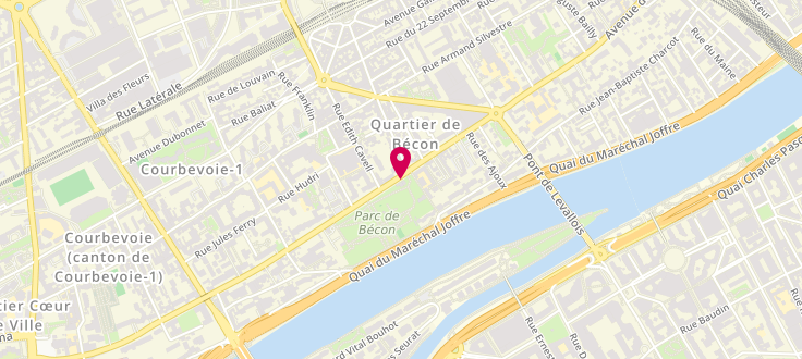 Plan de Centre de PMI de Courbevoie - Saint Denis, 176 Boulevard Saint-Denis, 92400 Courbevoie