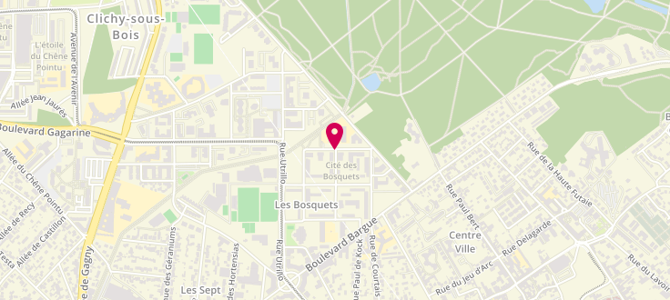 Plan de Centre de PMI de Montfermeil - Morisot, 11 rue Berthe Morisot, 93370 Montfermeil