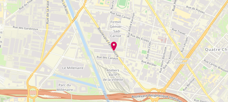 Plan de Centre de PMI d'Aubervilliers - Mélanie Klein, 42, Boulevard Félix Faure, 93300 Aubervilliers