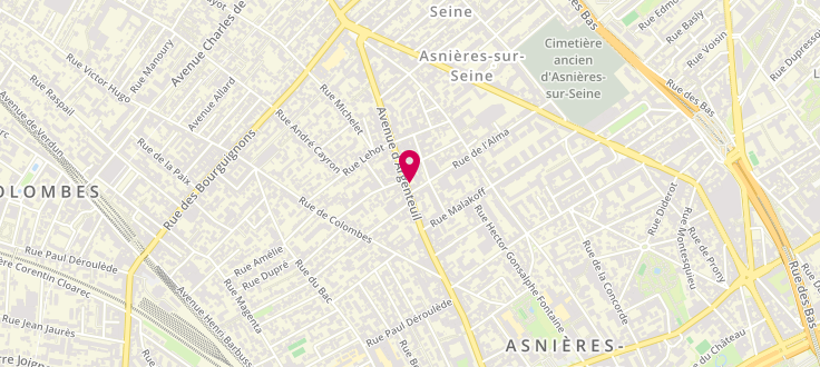 Plan de Centre de PMI d'Asnières - Alma, 104 Avenue d'Argenteuil, 92600 Asnières-sur-Seine