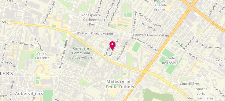 Plan de Centre de PMI d'Aubervilliers - Buisson, 18 Rue du Buisson, 93300 Aubervilliers