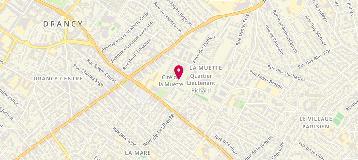 Plan de Centre de PMI de Drancy - La Muette, 20 rue Arthur Fontaine, 93700 Drancy
