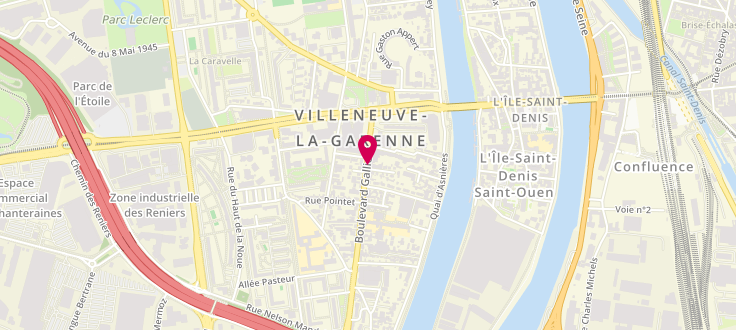 Plan de Centre PMI de Villeneuve-la-Garenne, 196 Bd Galliéni, 92390 Villeneuve-la-Garenne