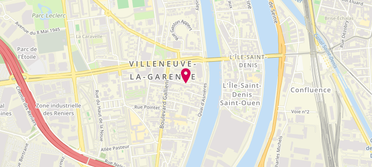 Plan de Centre de PMI de Villeneuve-La-Garenne, Pôle Social<br />
54 Avenue du Maréchal-Leclerc, 92390 Villeneuve-la-Garenne