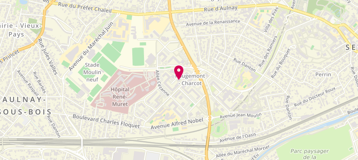 Plan de Centre de PMI de Sevran - Rougemont, 2, Allée Toulouse Lautrec, 93270 Sevran