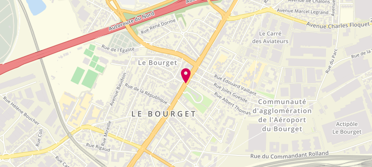 Plan de Centre de PMI du Bourget - Leclerc, 86, avenue Division Leclerc, 93350 Le Bourget