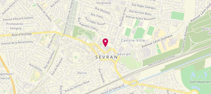 Plan de Centre de PMI de Sevran - Centre Ville, 1, place Auguste Crétier, 93270 Sevran