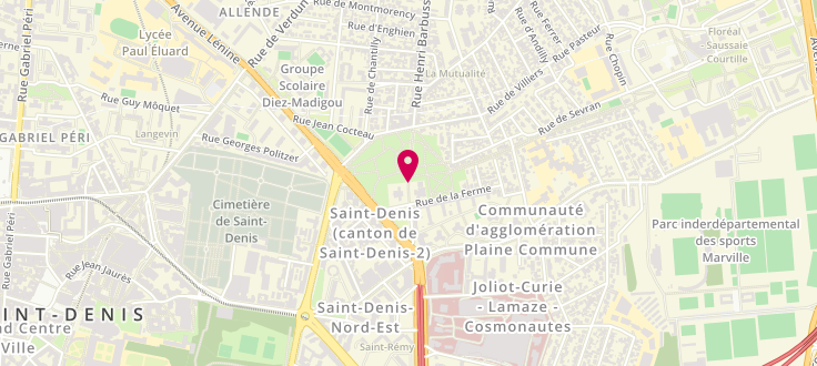 Plan de Centre de PMI de Saint-Denis - Henri Barbusse, 14 Rue Henri Barbusse, 93200 Saint-Denis