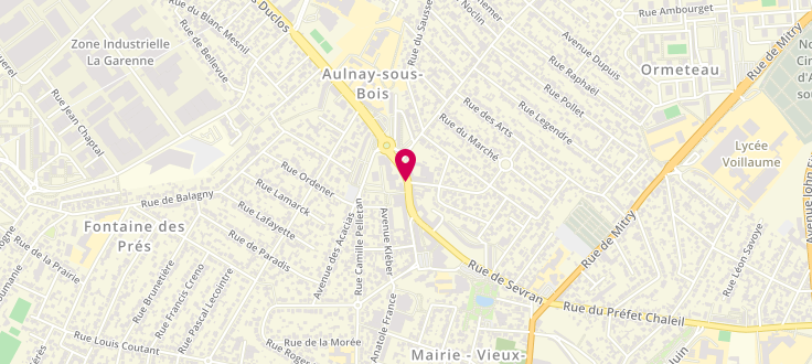 Plan de Bus France services d'Aulnay-sous-Bois, 21 Rue Jacques Duclos, 93600 Aulnay-sous-Bois