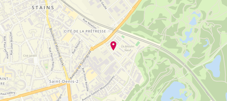 Plan de Centre de PMI de Stains - Moulin Neuf, 1 Rue des Merisiers, 93240 Stains