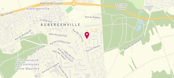 Plan de Centre de PMI d'Aubergenville, 41 Rue du Belvedere, 78410 Aubergenville