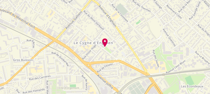 Plan de Centre de PMI d'Épinay-sur-Seine - Caillebotte, 10, rue Gustave Caillebotte, 93800 Épinay-sur-Seine
